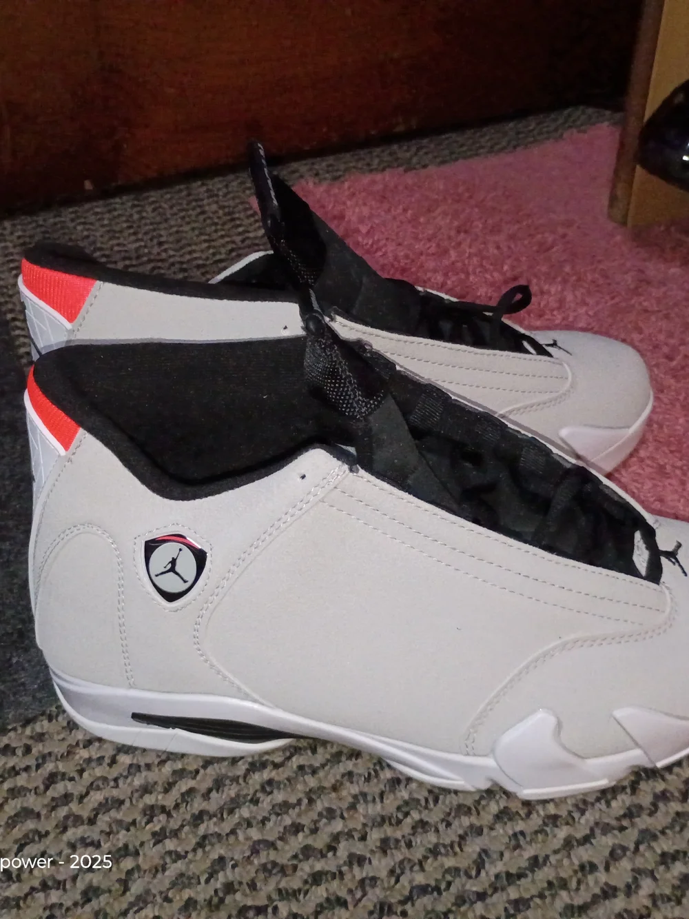 Jordan  14s Men's Cream  and Black Athletic Shoes